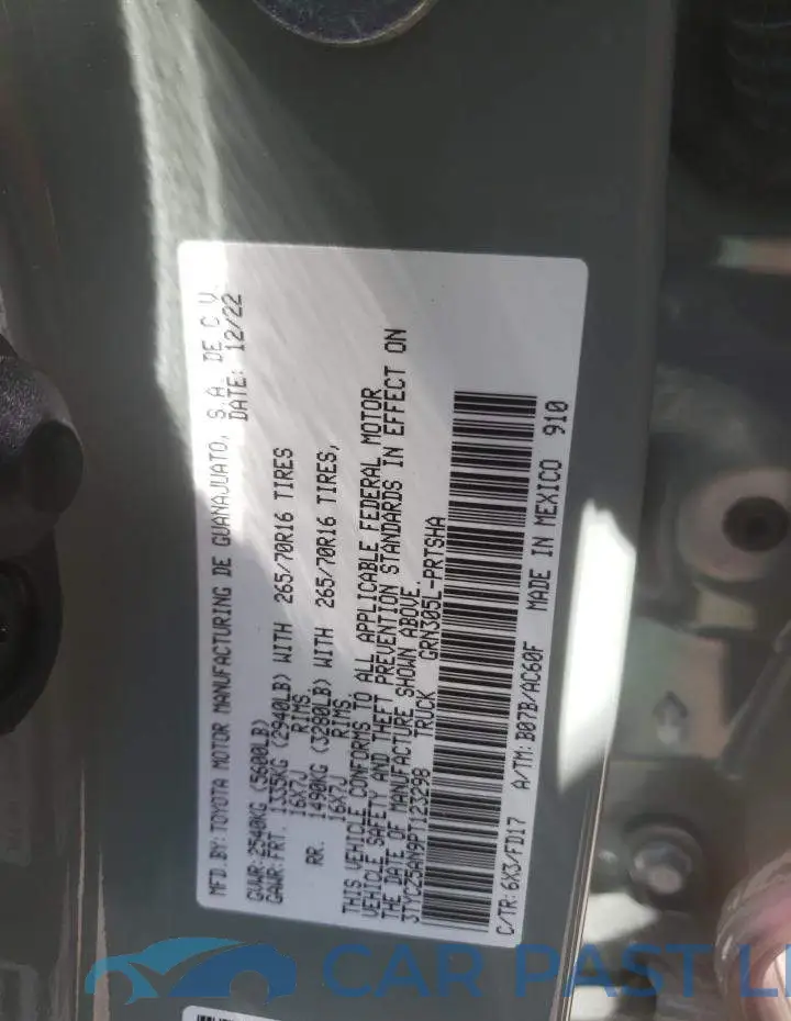 3TYCZ5AN9PT123298# 13