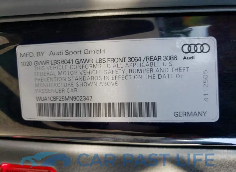 WUA1CBF25MN902347# 12