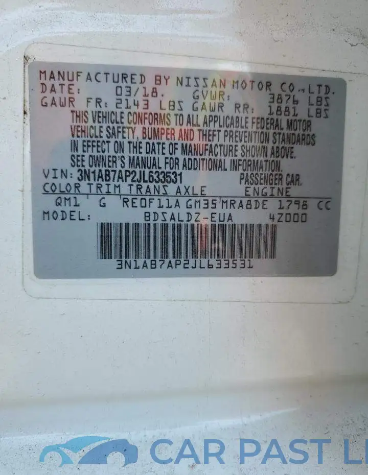 3N1AB7AP2JL633531# 12