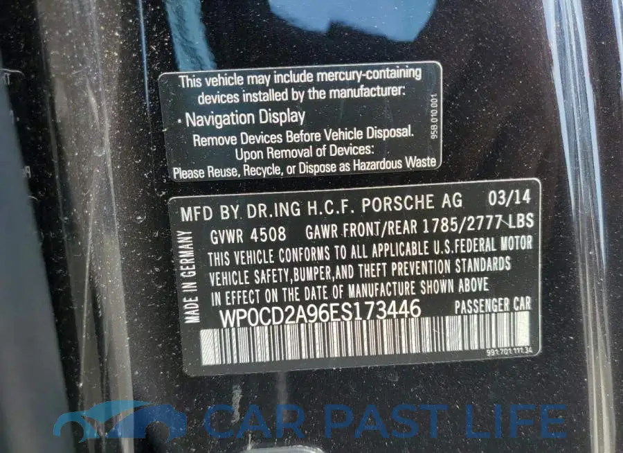 WP0CD2A96ES173446# 12