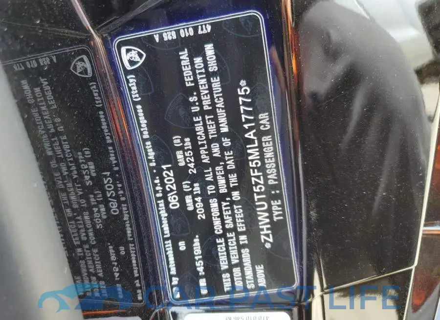ZHWUT5ZF5MLA17775# 12
