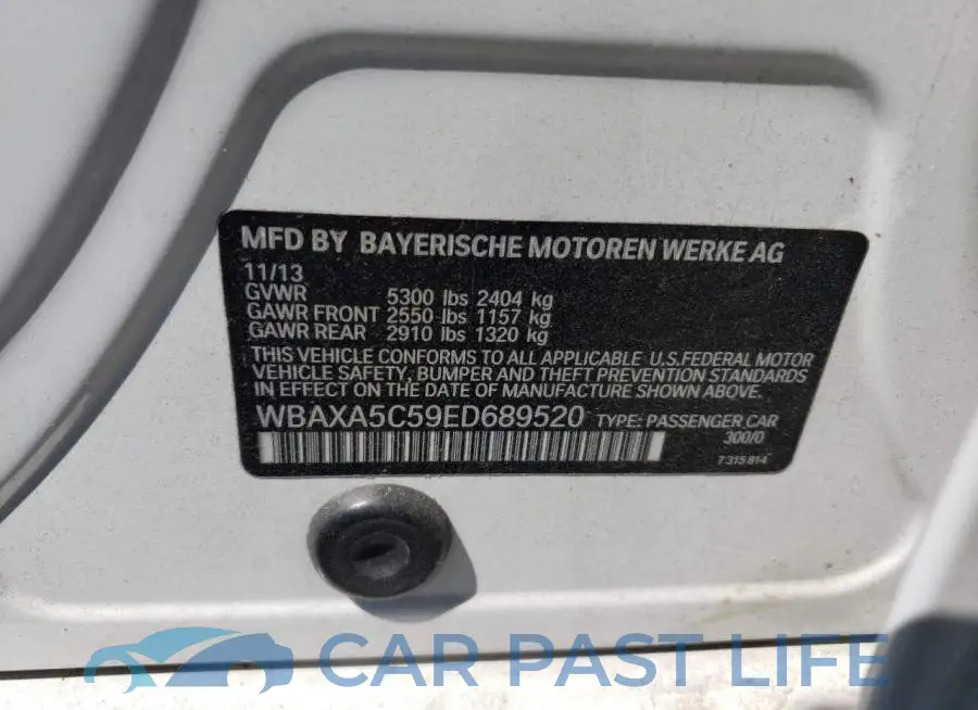 WBAXA5C59ED689520# 12