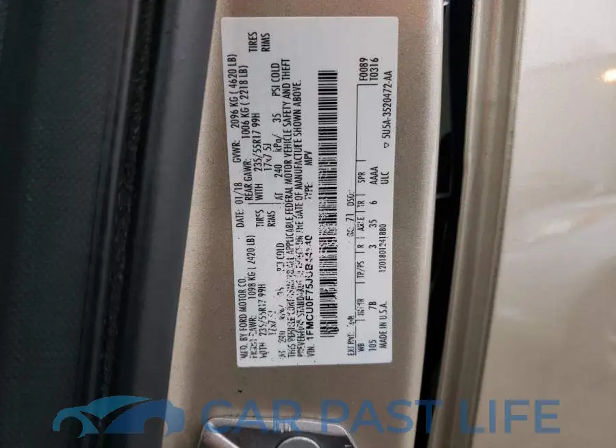 1FMCU0F75JUB44140# 13