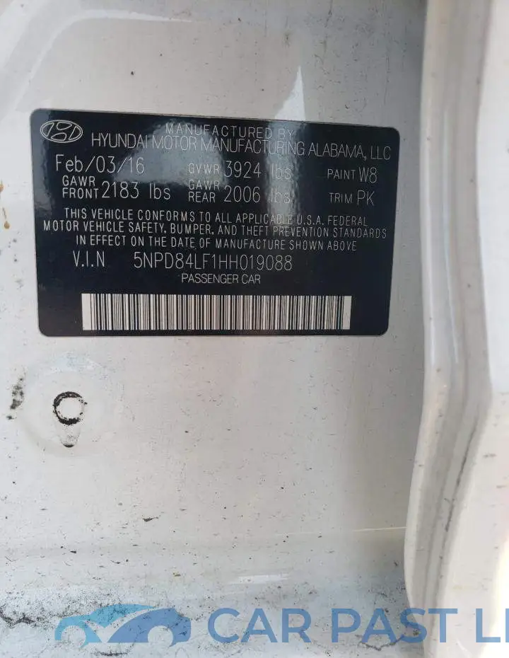 5NPD84LF1HH019088# 12