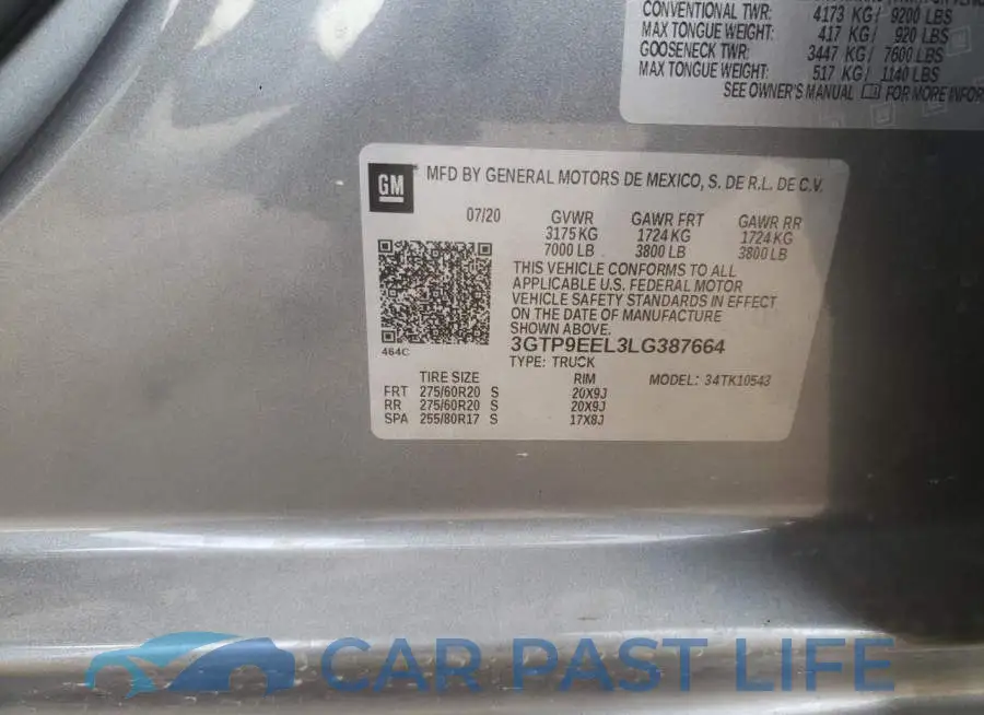 3GTP9EEL3LG387664# 12