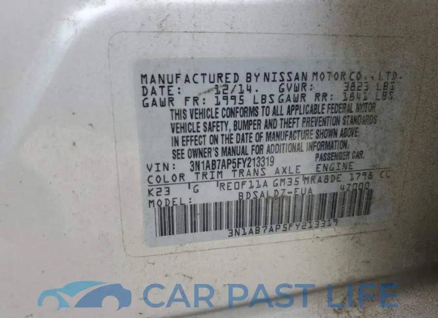 3N1AB7AP5FY213319# 12