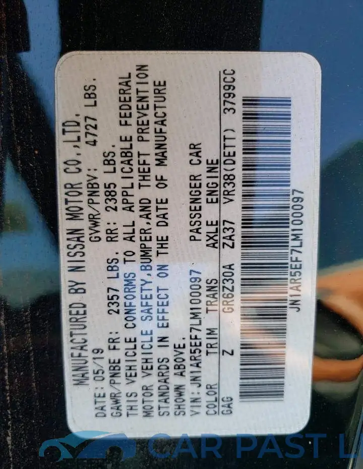 JN1AR5EF7LM100097# 12