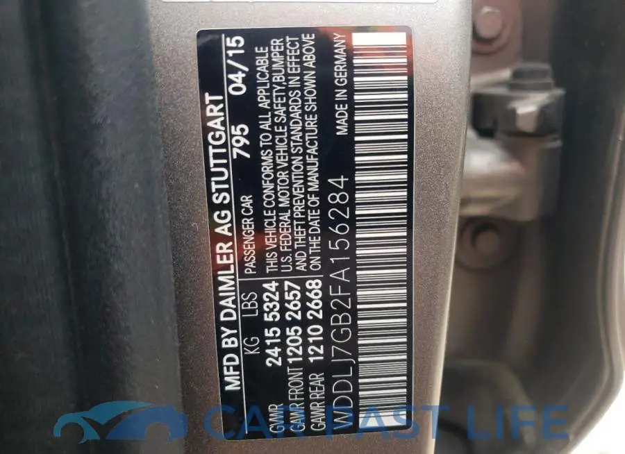WDDLJ7GB2FA156284# 13