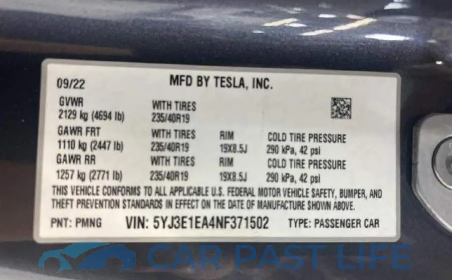 5YJ3E1EA4NF371502# 10