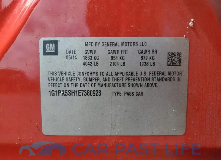 1G1PA5SH1E7380923# 12