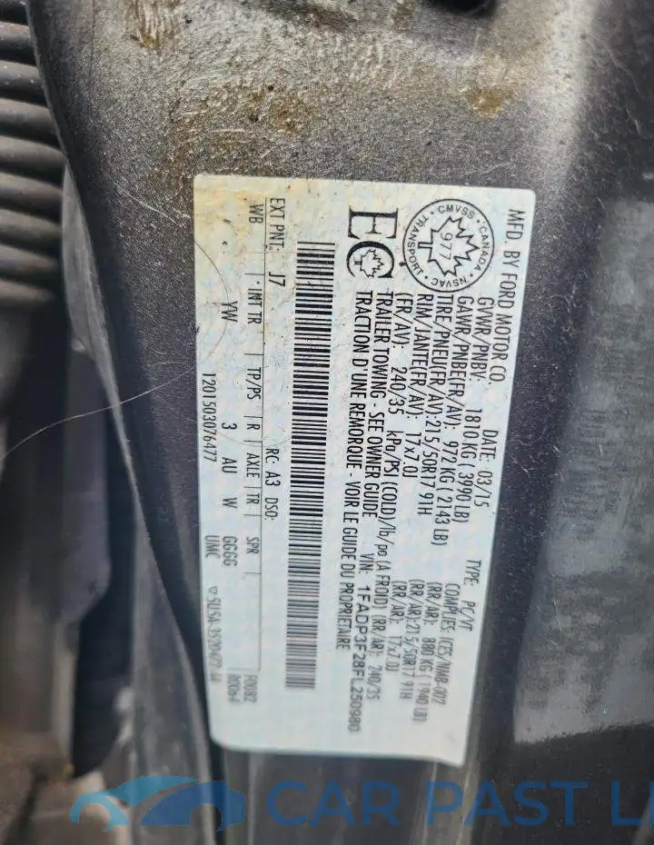 1FADP3F28FL250980# 12
