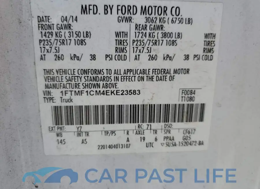 1FTMF1CM4EKE23583# 12