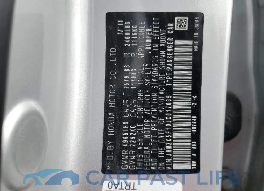 JHMZC5F10JC017035# 12