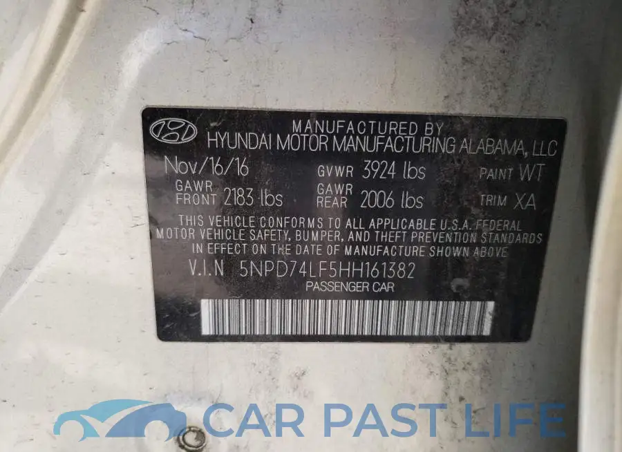 5NPD74LF5HH161382# 13