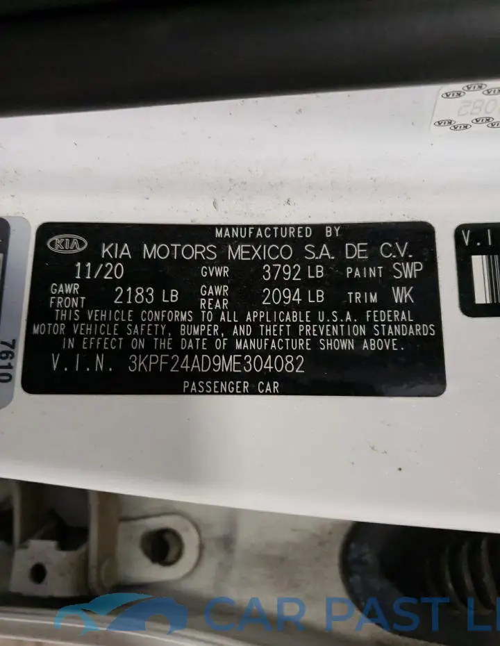 3KPF24AD9ME304082# 13