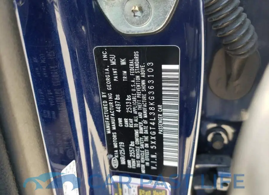 5XXGT4L38KG363103# 13