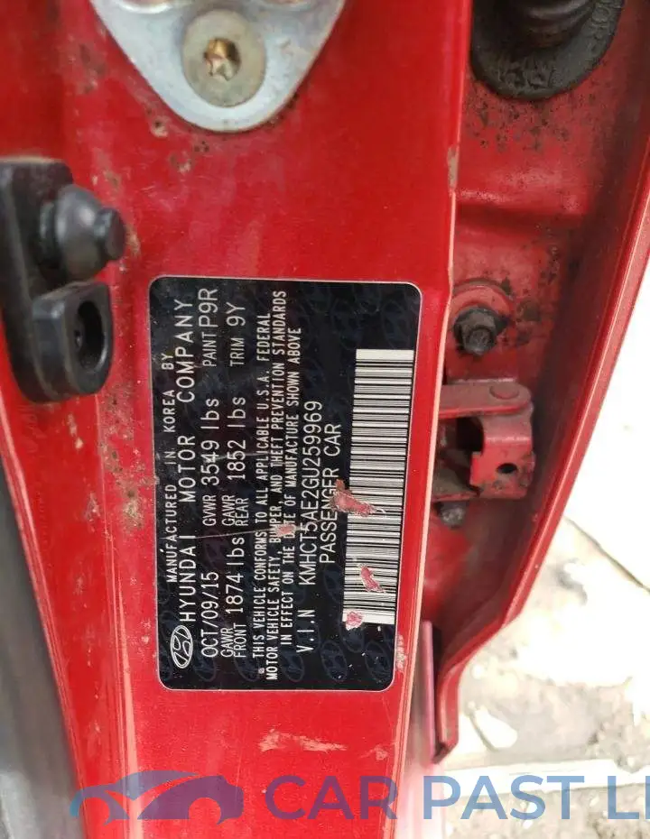 KMHCT5AE2GU259969# 12