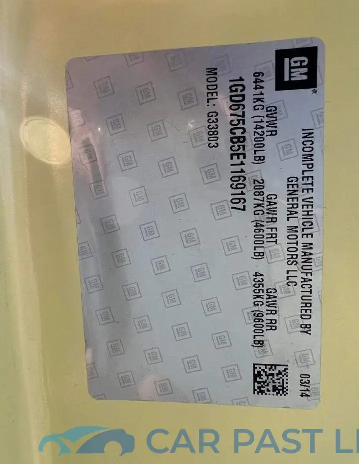 1GD675CB5E1169167# 10