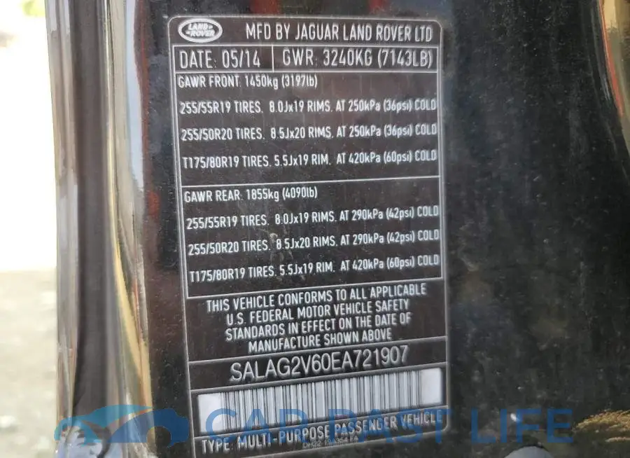 SALAG2V60EA721907# 13