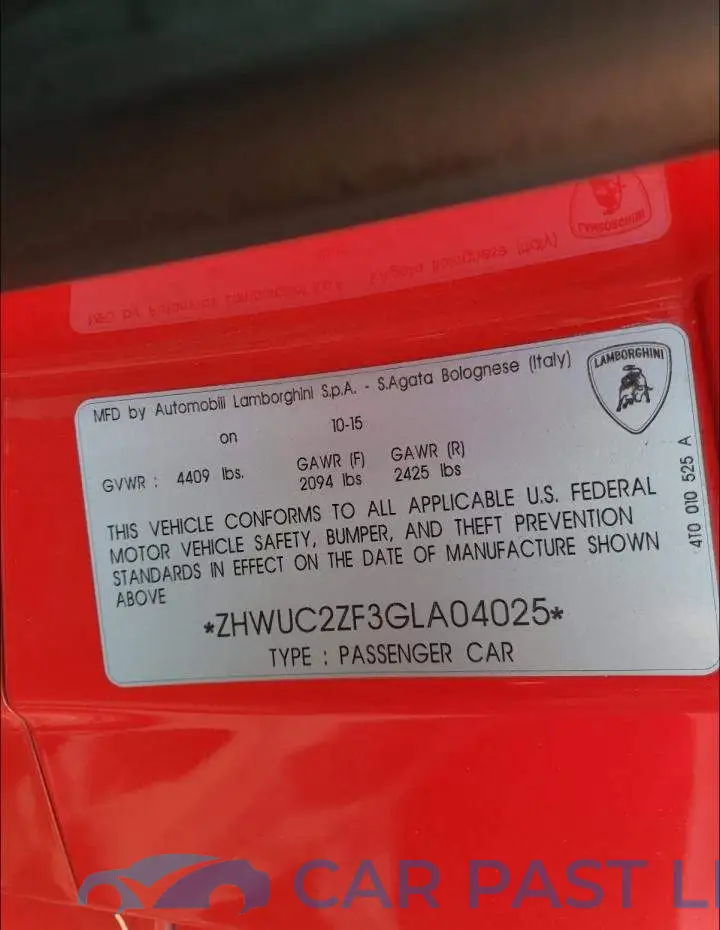 ZHWUC2ZF3GLA04025# 10