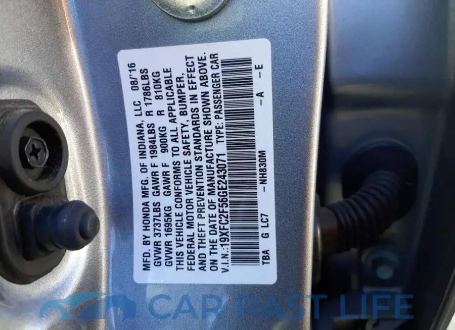 19XFC2F56GE243071# 13