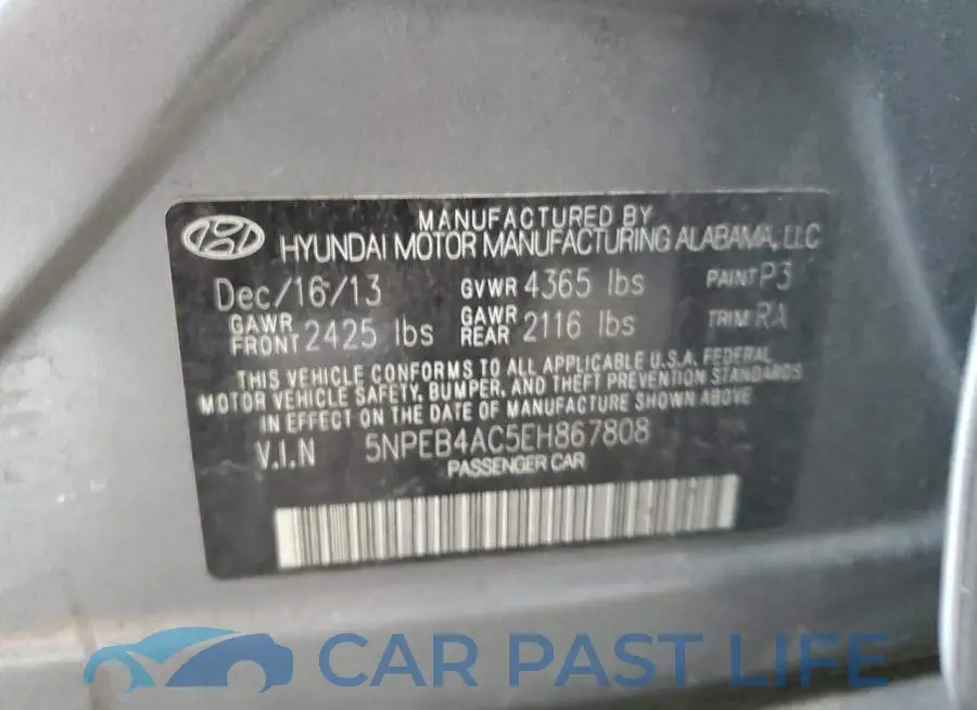 5NPEB4AC5EH867808# 12