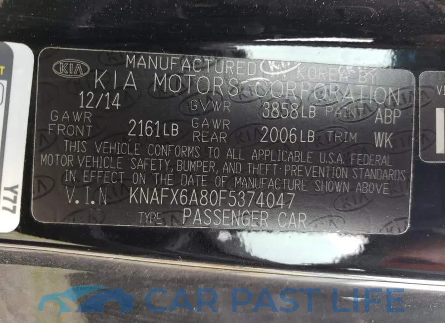 KNAFX6A80F5374047# 12