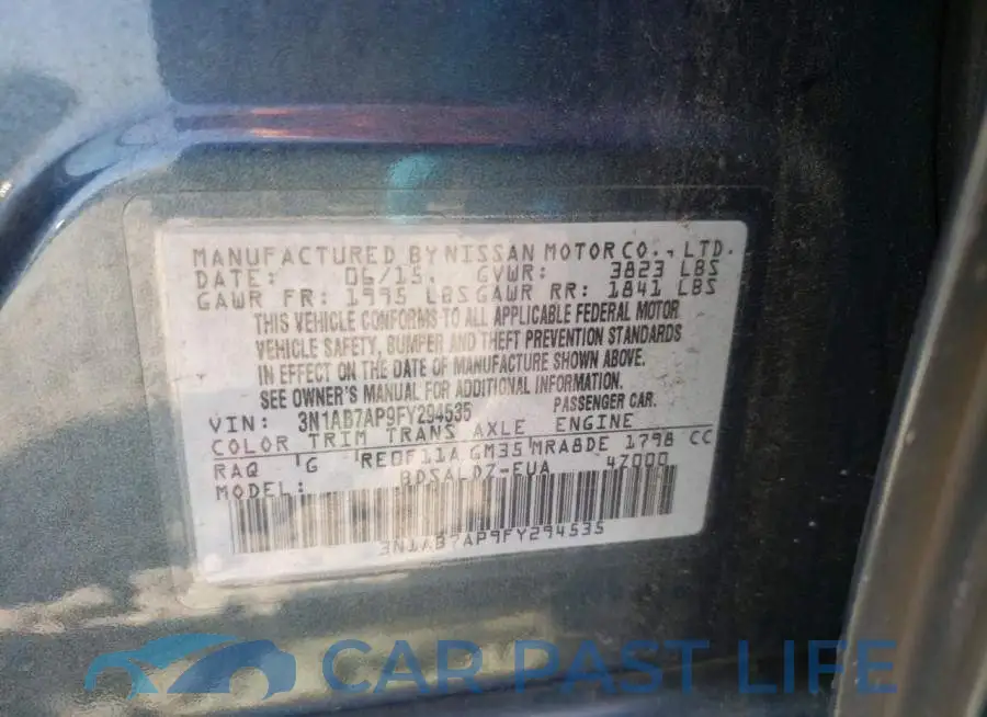 3N1AB7AP9FY294535# 12