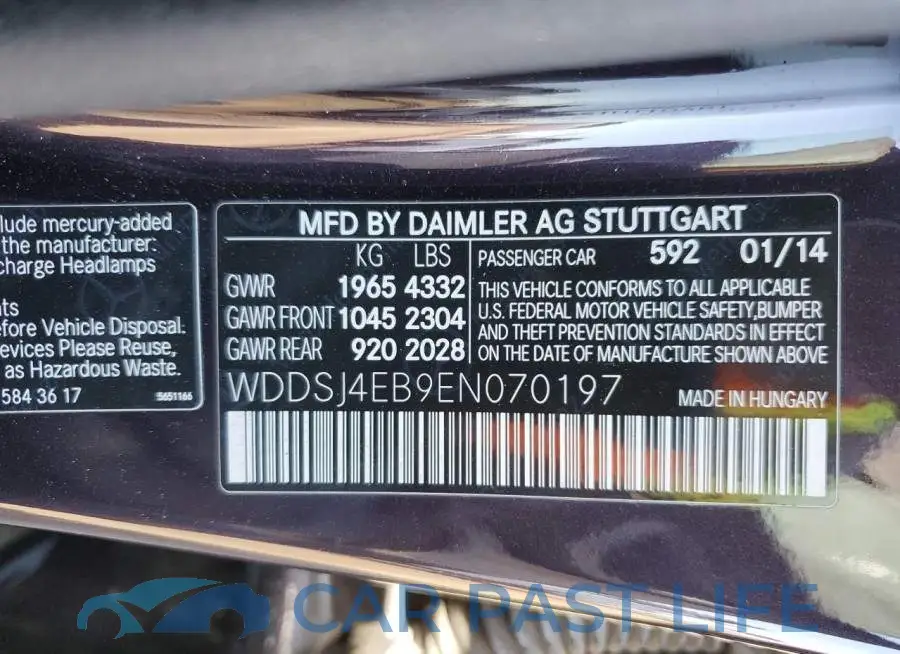 WDDSJ4EB9EN070197# 12