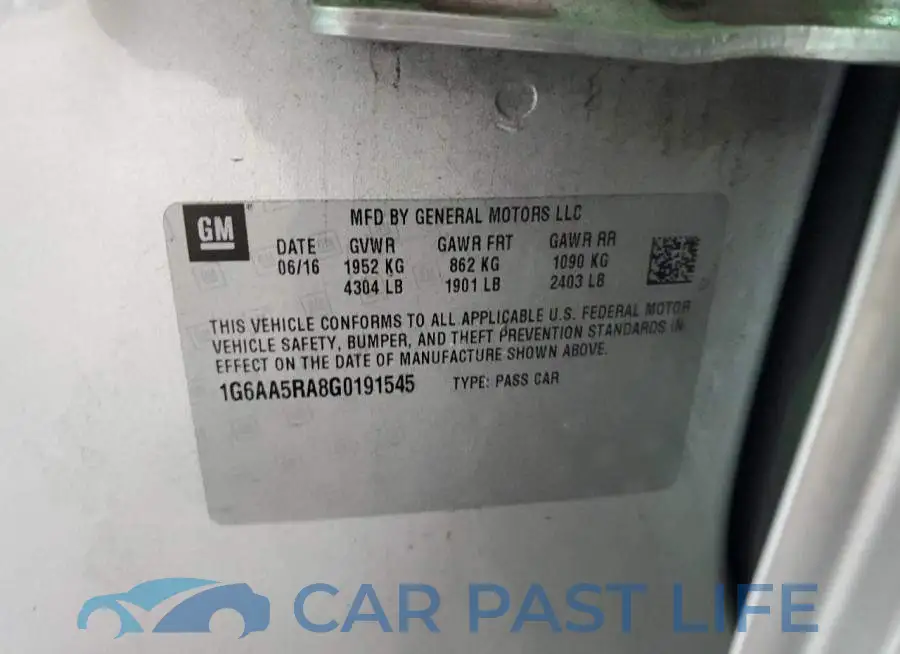 1G6AA5RA8G0191545# 12