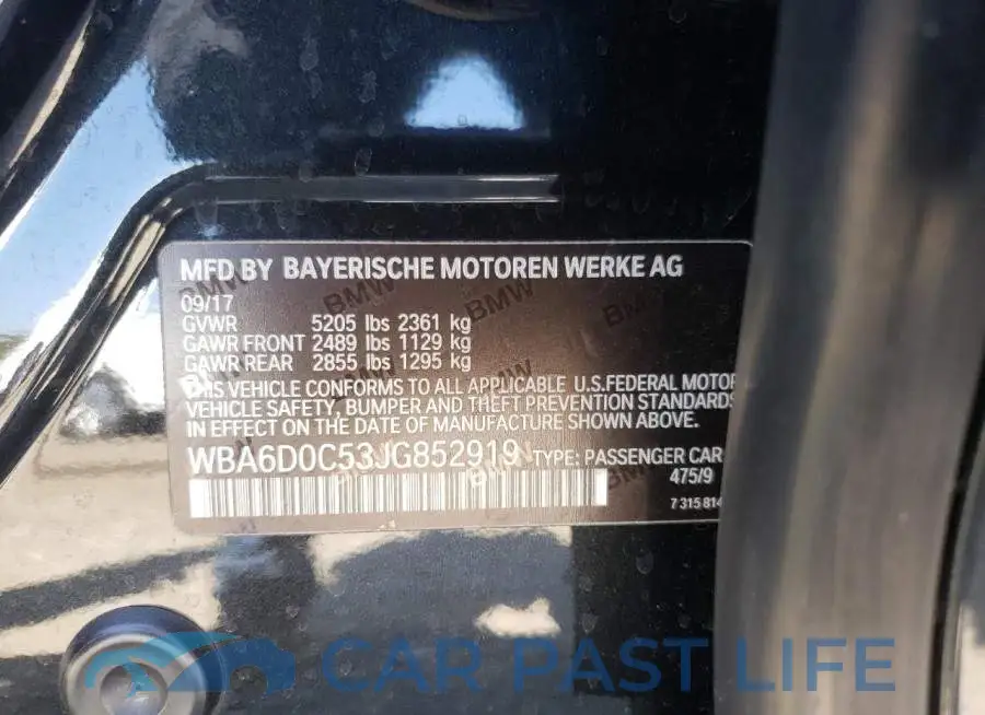 WBA6D0C53JG852919# 12