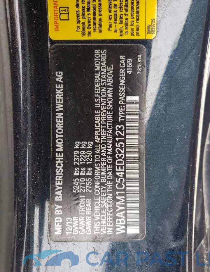 WBAYM1C54ED325123# 13