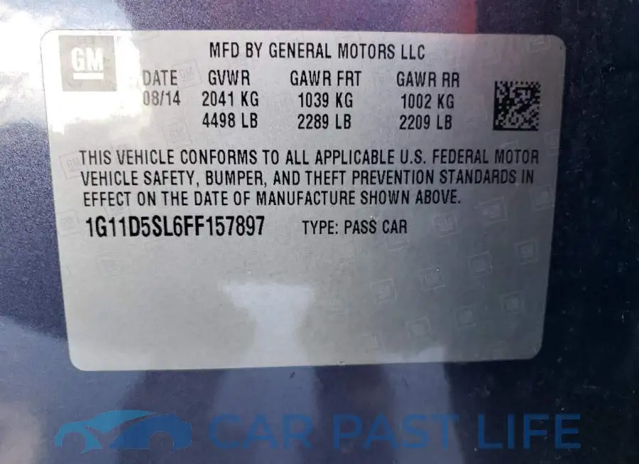 1G11D5SL6FF157897# 12