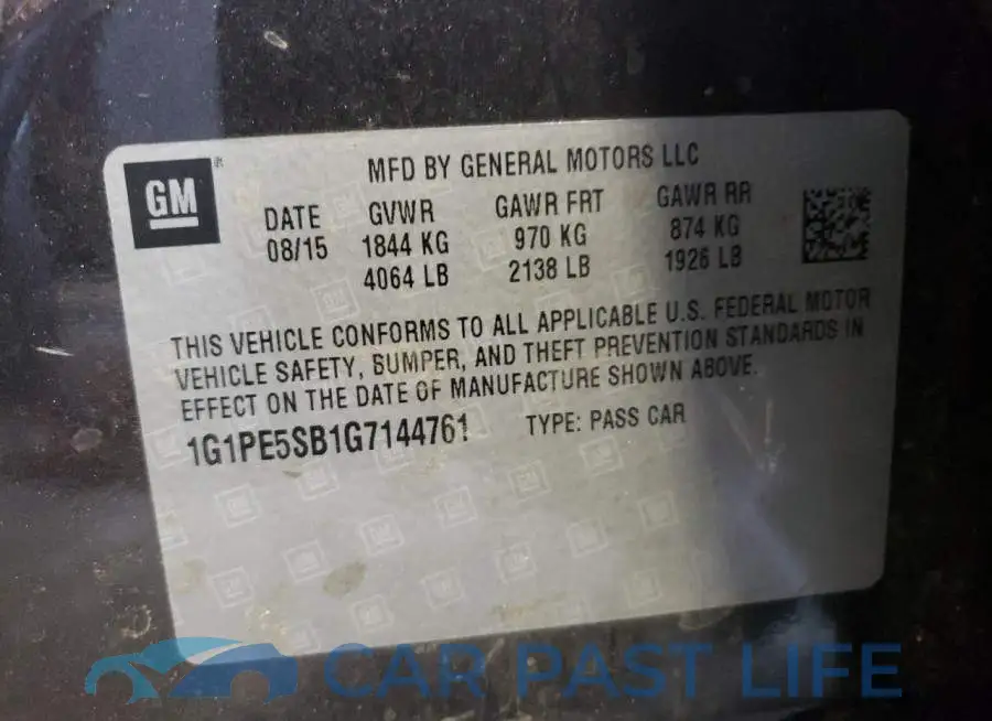 1G1PE5SB1G7144761# 12
