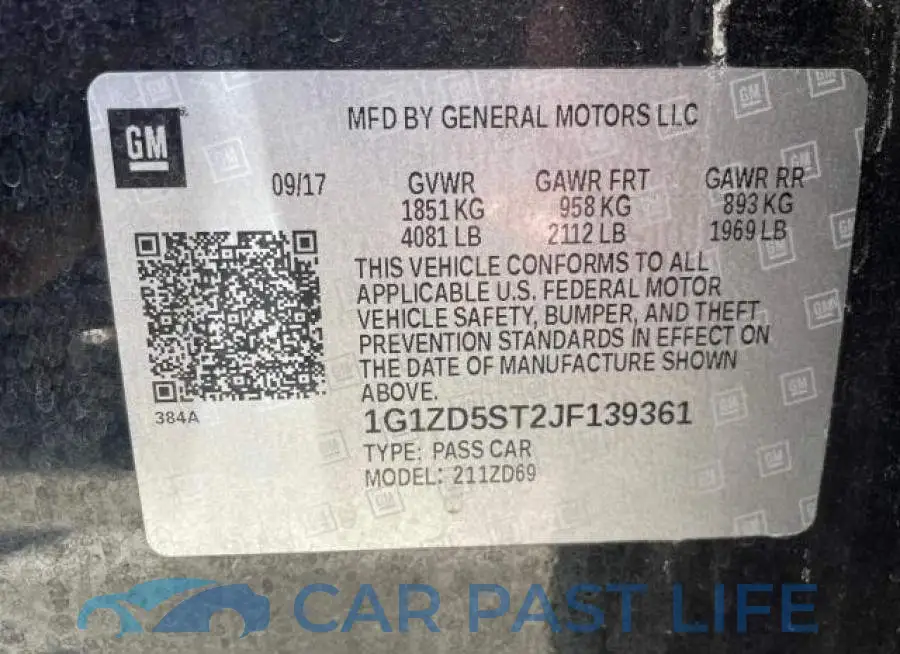 1G1ZD5ST2JF139361# 10