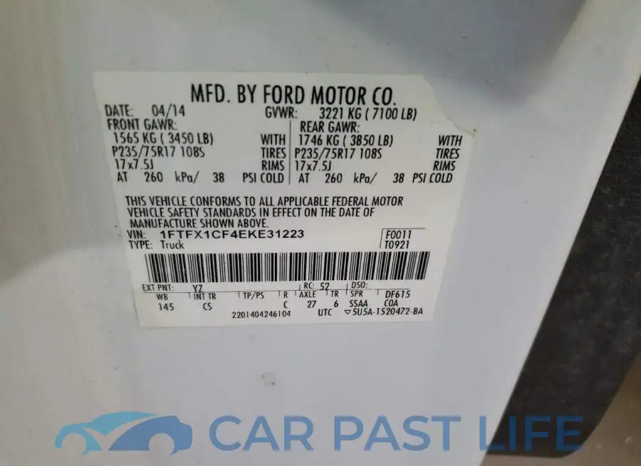 1FTFX1CF4EKE31223# 13