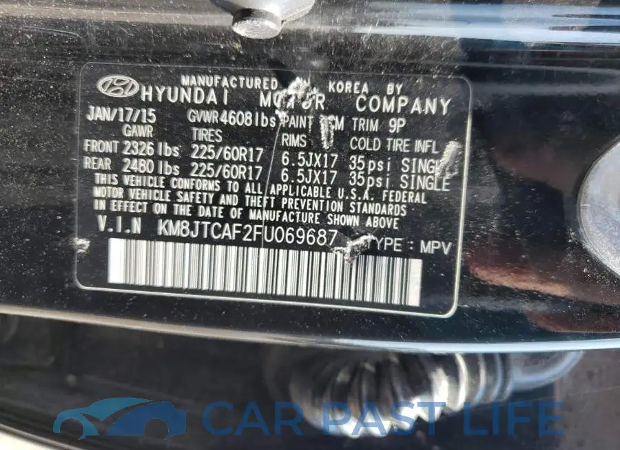 KM8JTCAF2FU069687# 12
