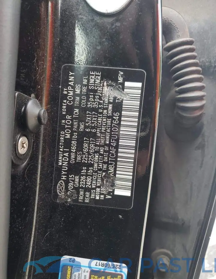 KM8JTCAF4FU107646# 12