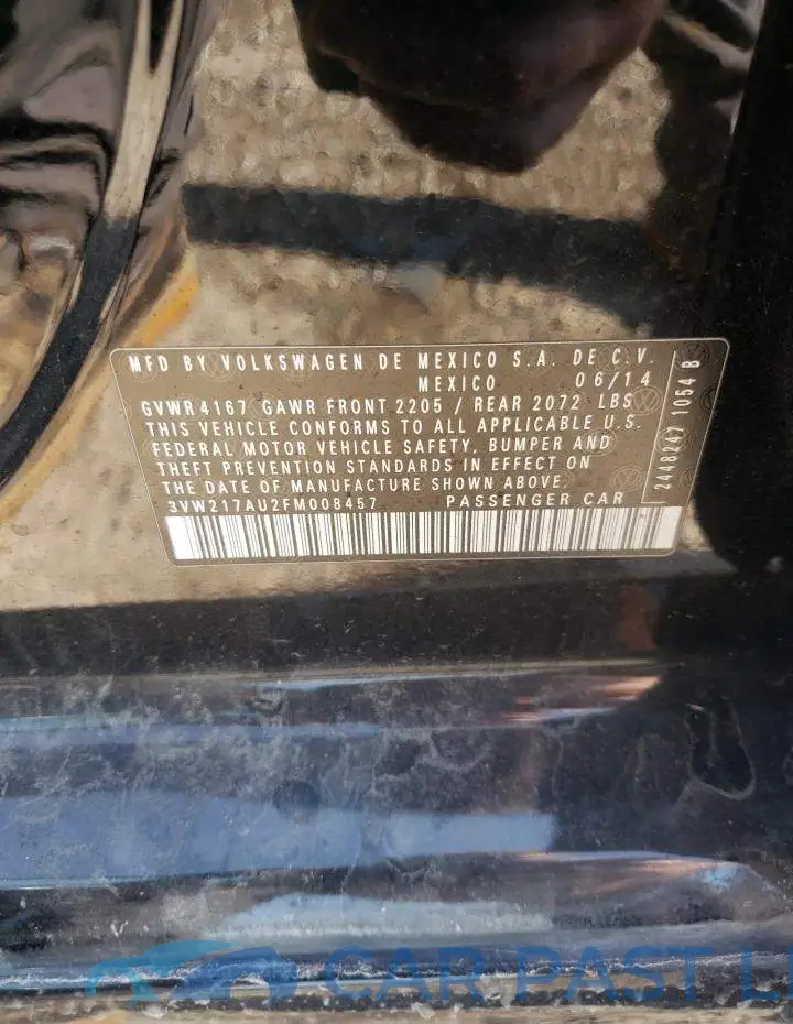 3VW217AU2FM008457# 12