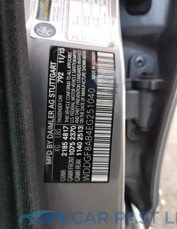 WDDGF8AB4EG251040# 12