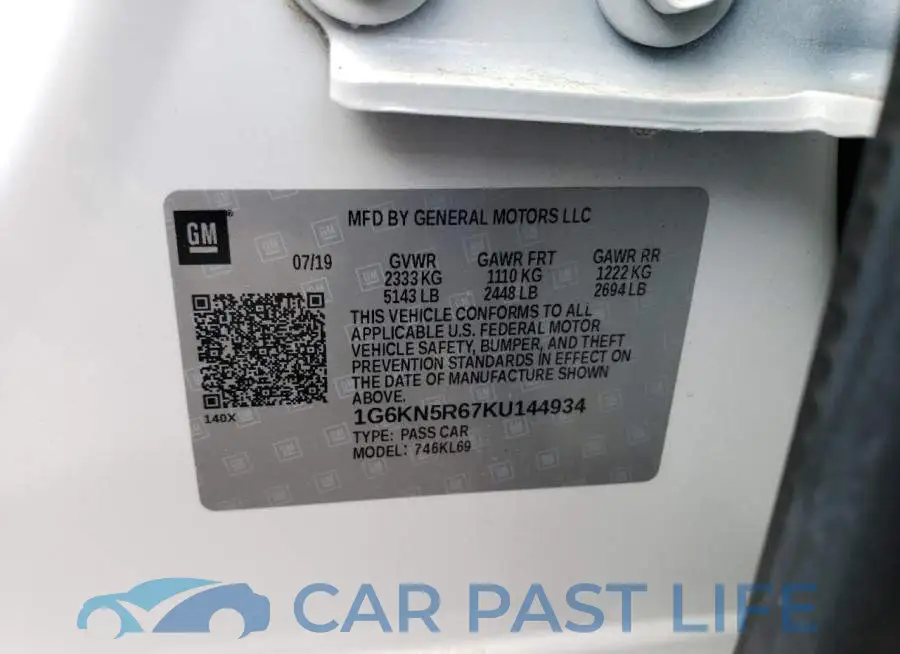 1G6KN5R67KU144934# 12