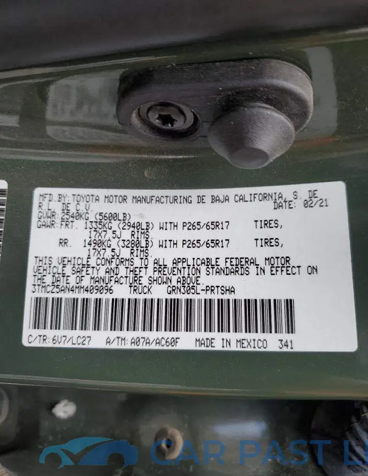3TMCZ5AN4MM409096# 12