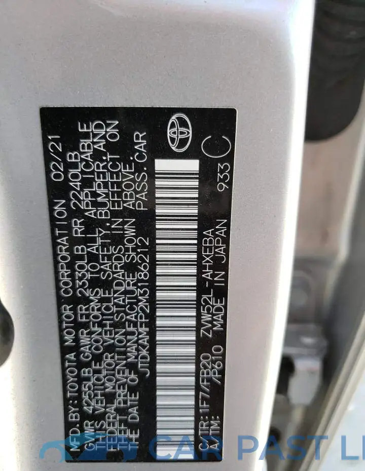 JTDKAMFP2M3186212# 12