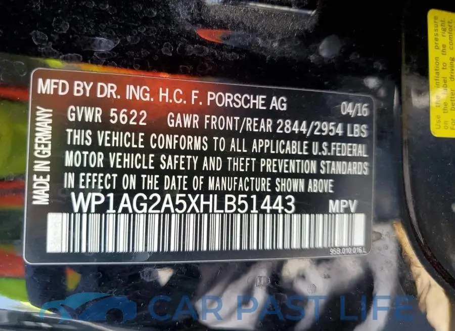 WP1AG2A5XHLB51443# 13