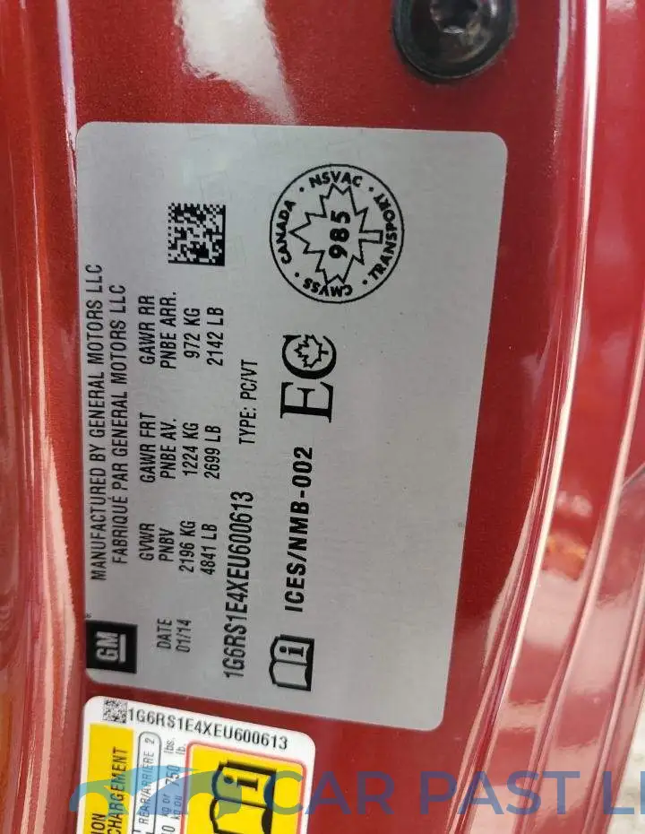 1G6RS1E4XEU600613# 12