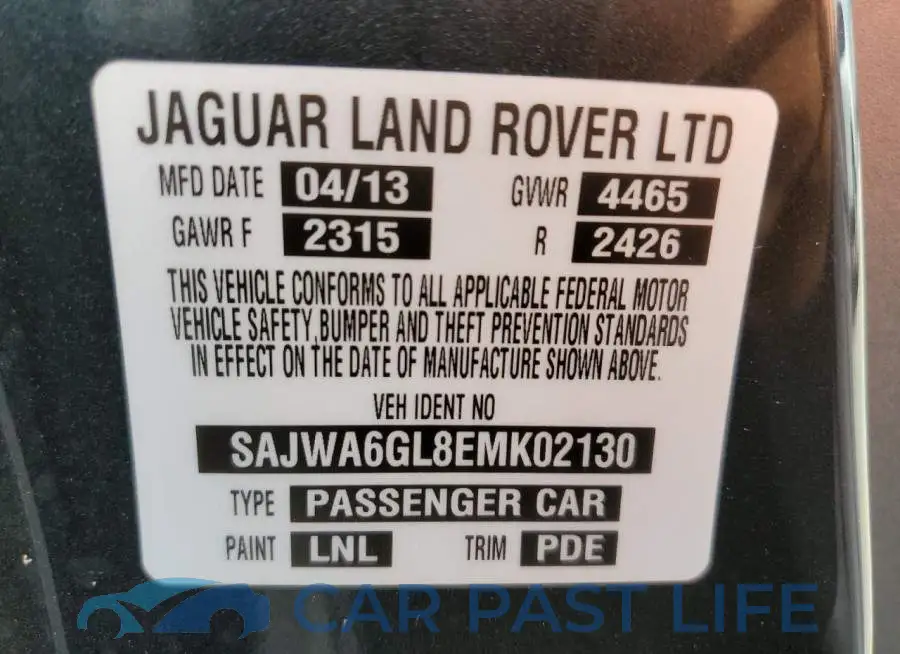 SAJWA6GL8EMK02130# 12