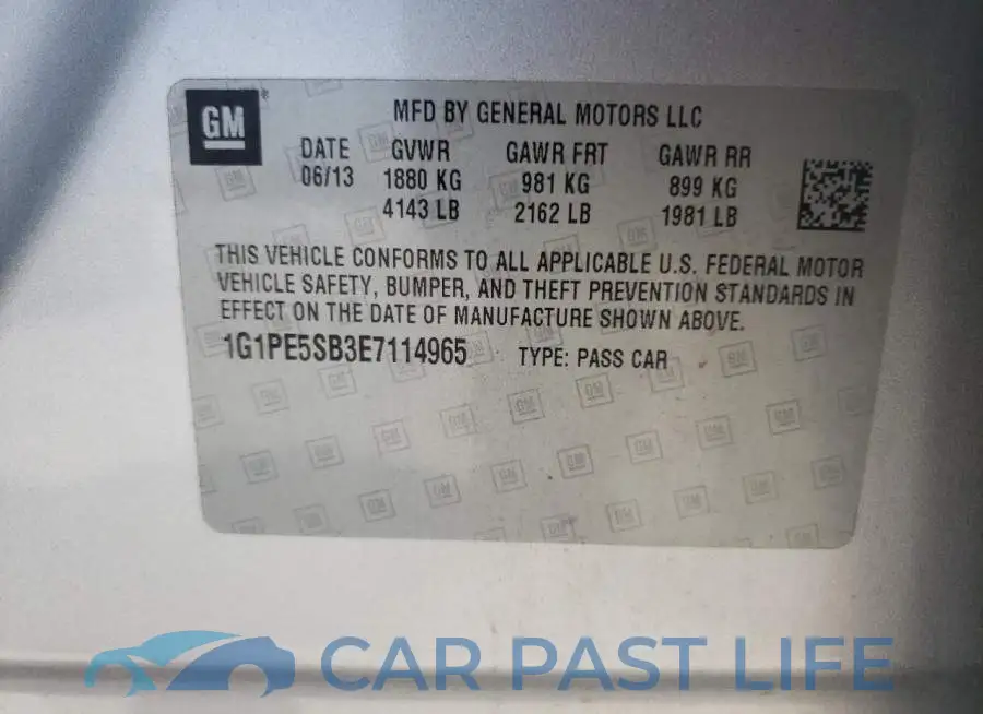 1G1PE5SB3E7114965# 12