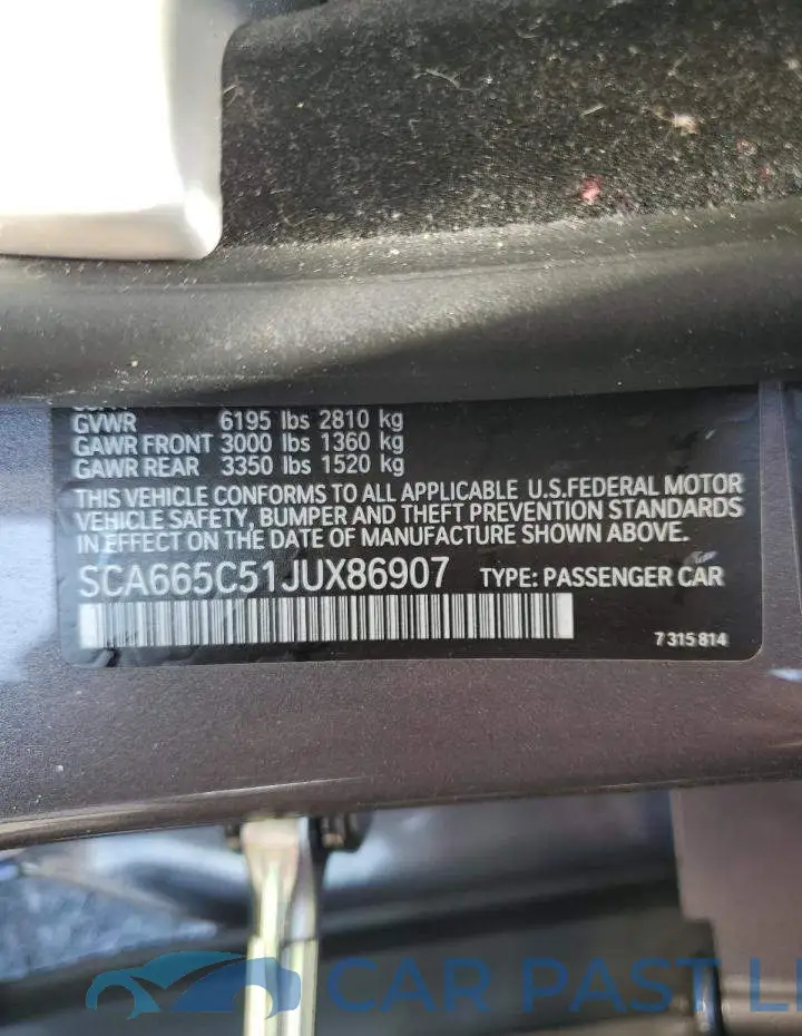 SCA665C51JUX86907# 12