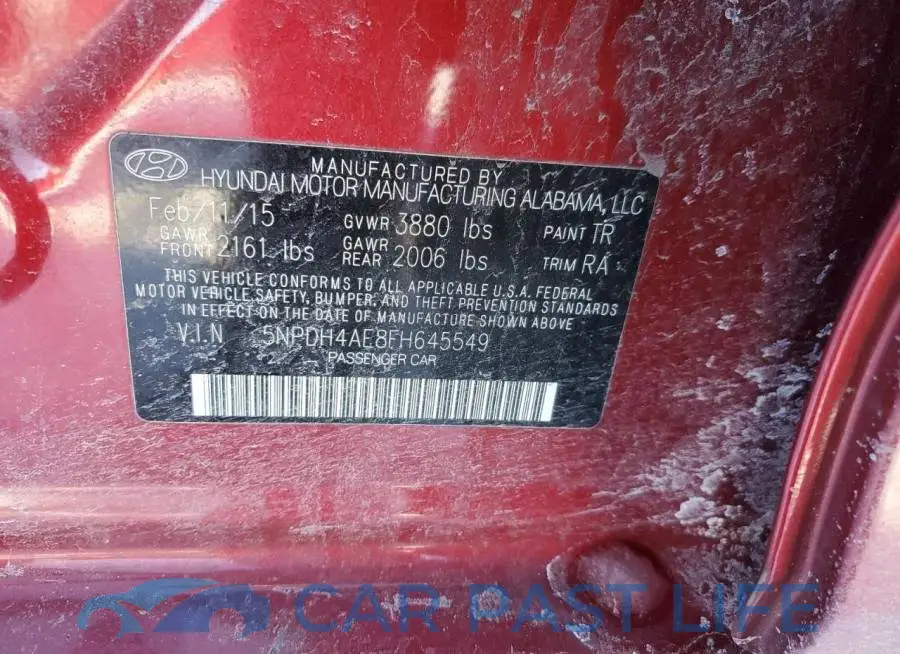 5NPDH4AE8FH645549# 12