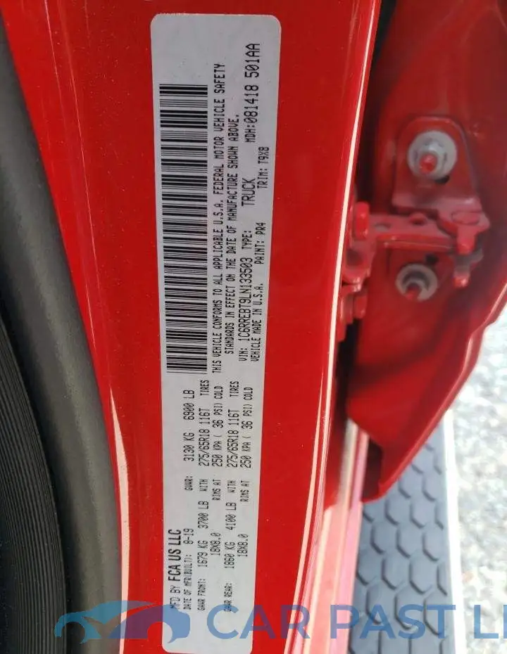 1C6RREBT9LN133503# 12